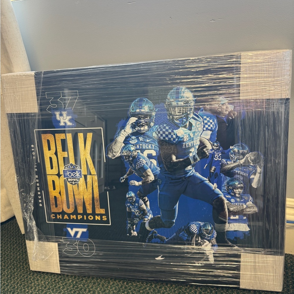 Kentucky Belk Bowl Champions Art Print - Blue and Gold